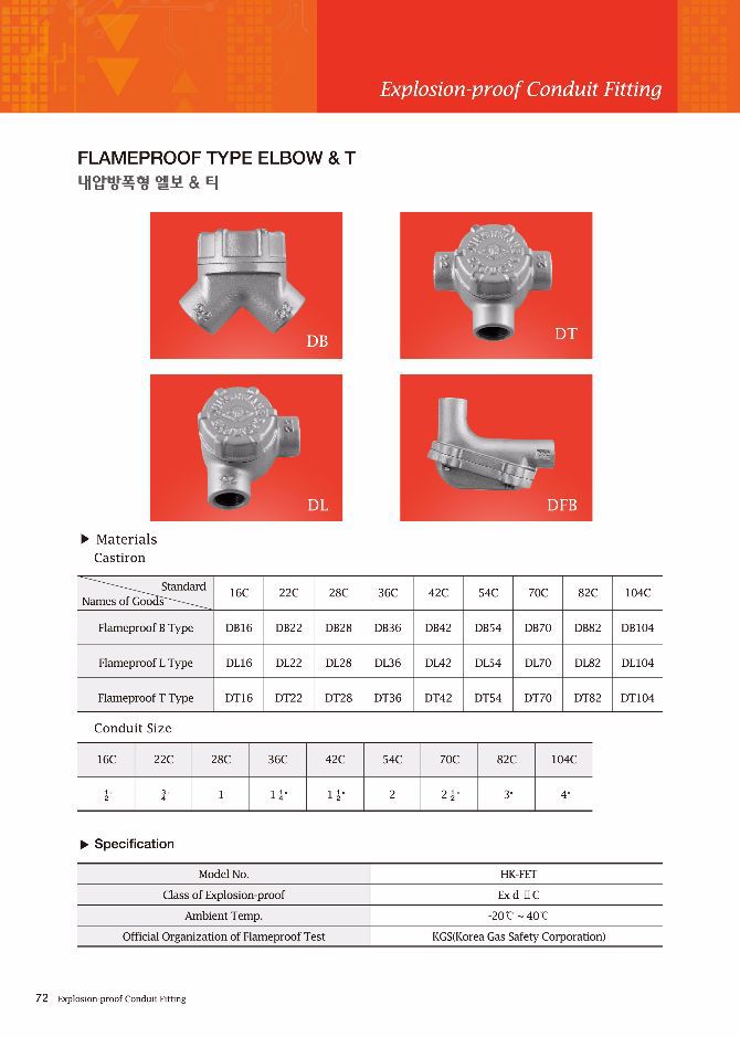 내압방폭형 엘보 & 티